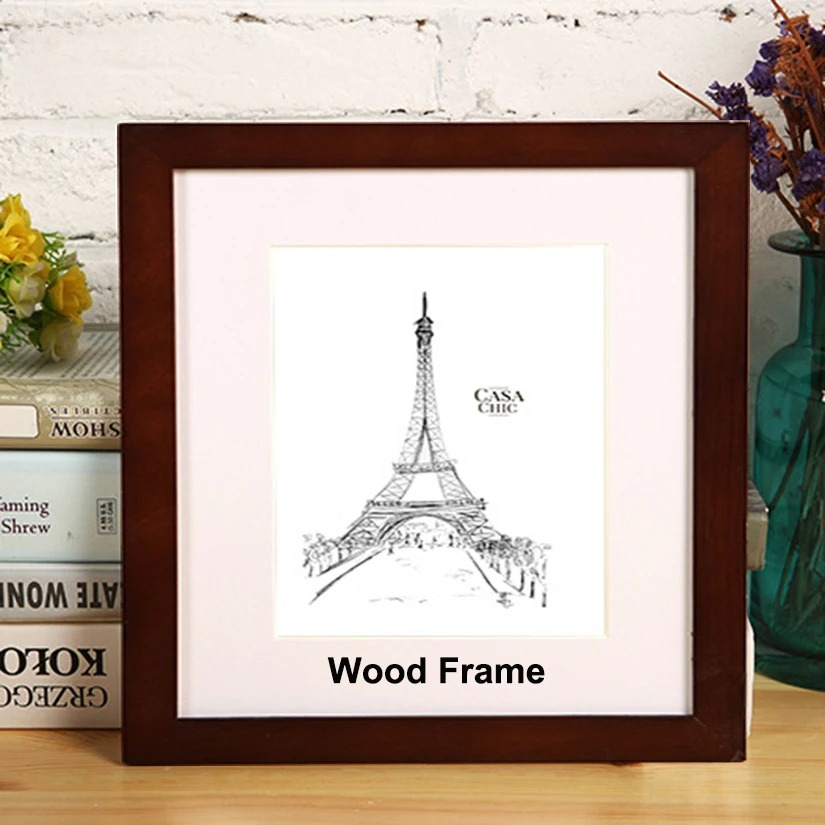 Wooden Nature Square Picture Frame,Plexiglass Include Poster Frames For Wall Hanging Photo Frame 30X30 35X35cm H260306