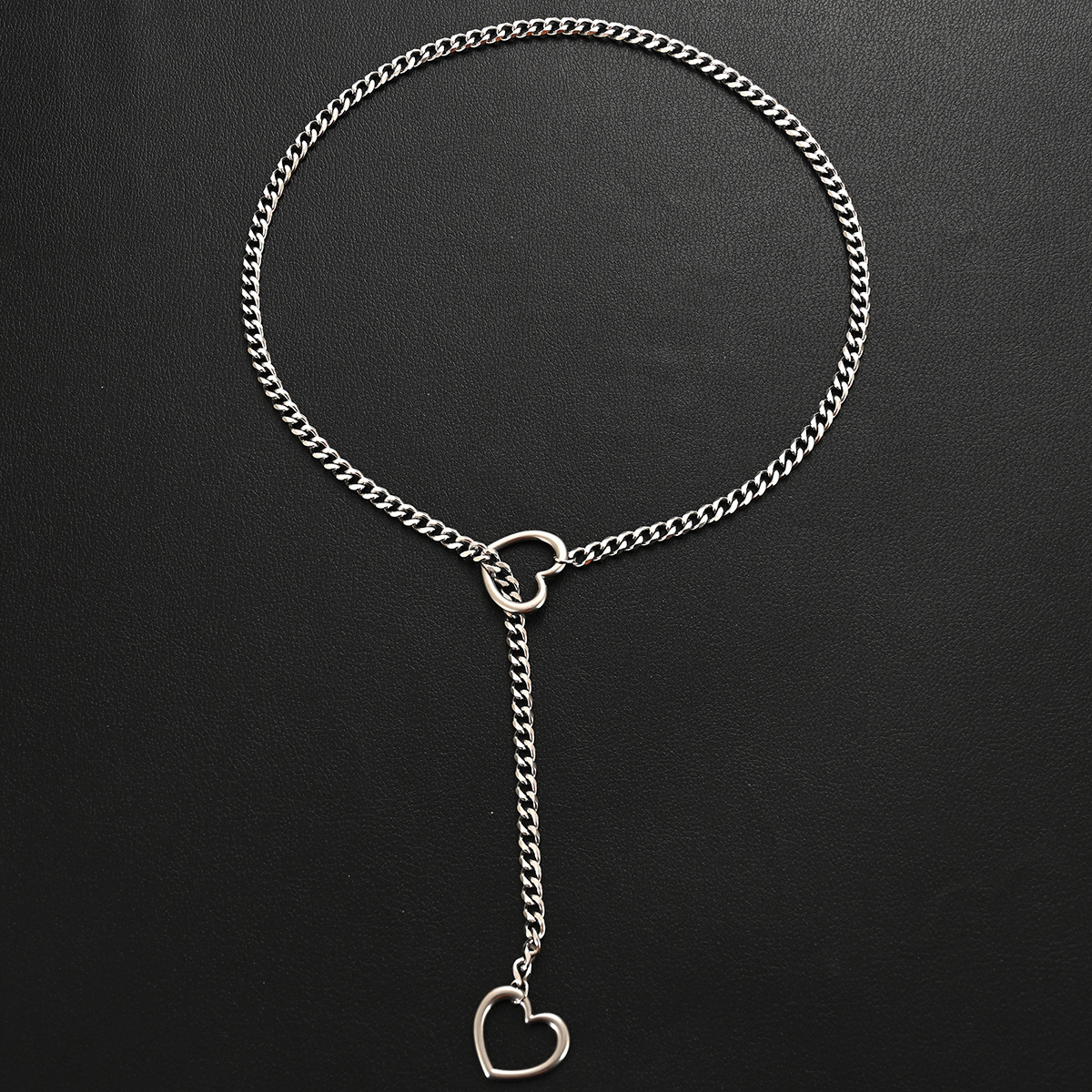 Luxury Jewelry Designer Jewelry Amazon Wide Luxury Style Y-shaped Ring Sliding Chain Stainless Steel Necklace Handmade Punk Chain Necklace