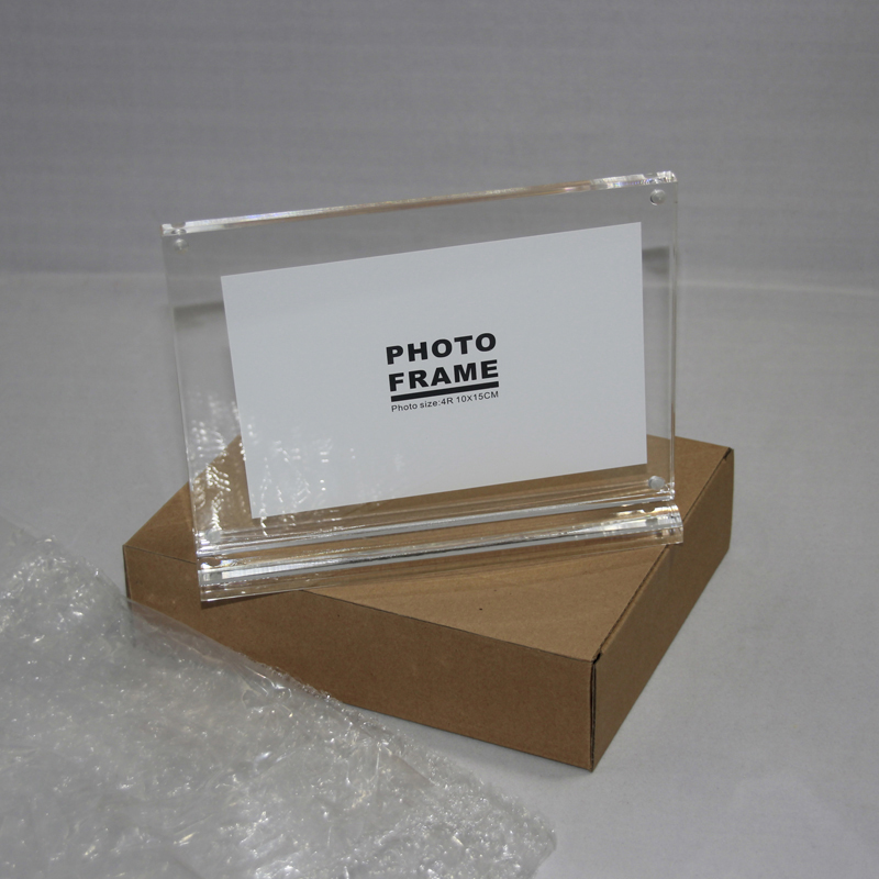 Clear Perspex Photo Frames Holders, Counter Top, Acrylic Displays, PF010, 2 Units per Pack H260306