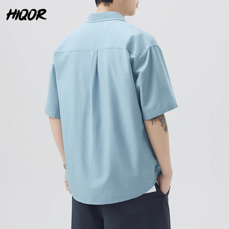 Vintage Mens Shirt Summer Solid Color Lapel Shirts for Men Colorful Simple Basic Mens Baggy Tops Casual Short Sleeve Cardigan 250707
