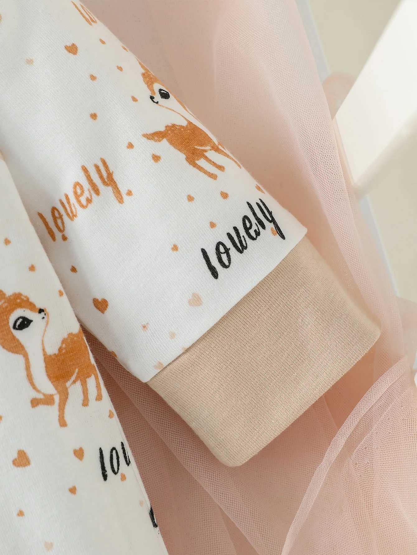 4Pcs Baby Girls Long Sleeve All Seasons Deer Open Stitch Pastoral Jumpsuit+Bib+Gloves+Hat Z250712