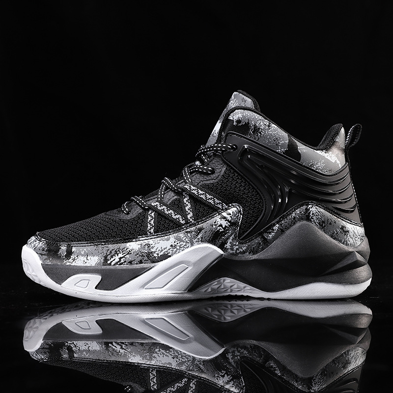 2024 Spring New Men's Shoes Colorful High Top Breathable Men's Casual Sports Shoes Trendy and Versatile Basketball Shoes
