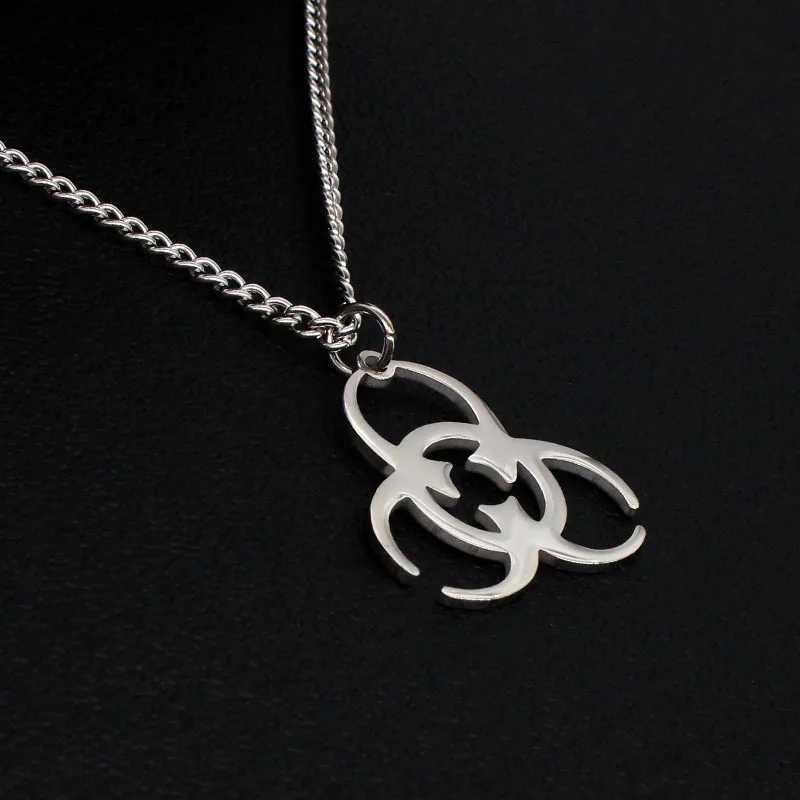 Attention! Radiation Pendants Necklace Stainless Steel Chains Physics Scientist Movie Jewelry Gift for Friends W250712