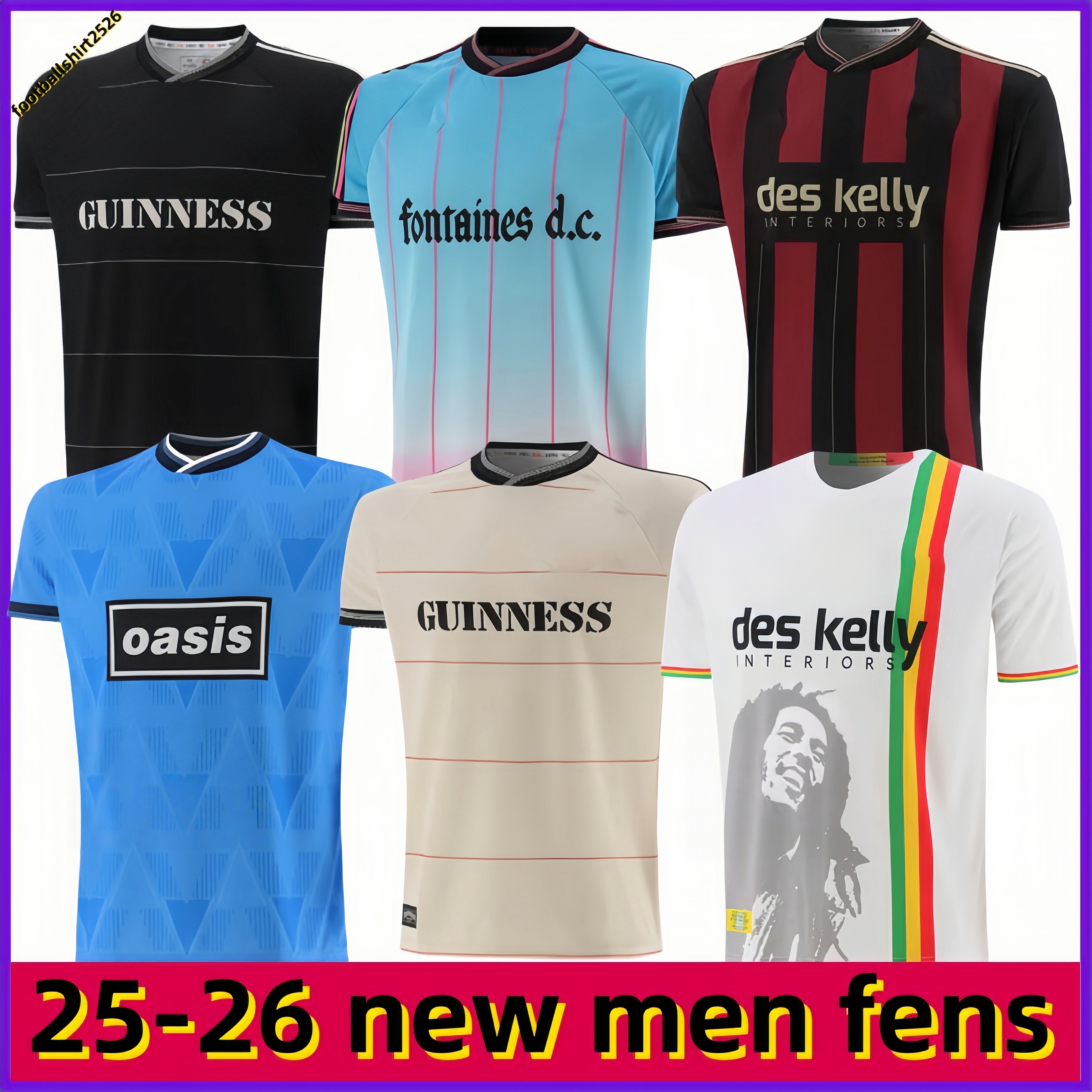 2025 2026 oasis Soccer Jerseys PISZCZEK McDONNELL AKINTUNDE McDAID CLARKE FLORES McMANUS new Ireland BohemianS 25 26 Fontaines DC football shirt BLACK GUINNESS