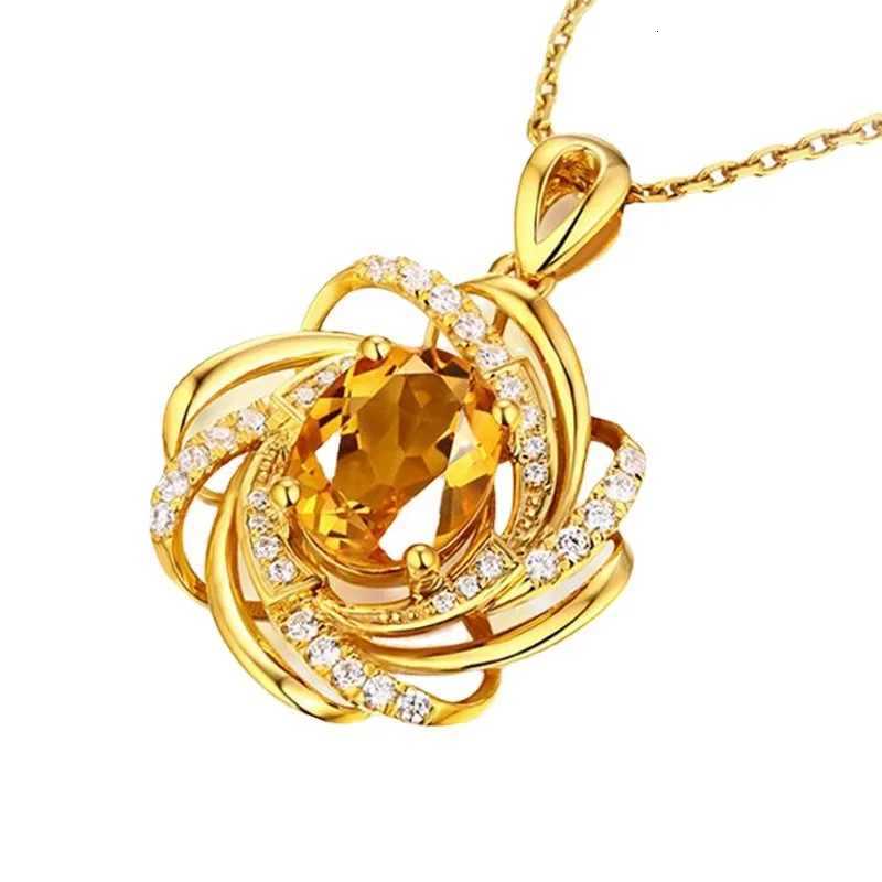 Fashion gold plated gstone Flower Necklace wedding jewelry engagent necklaces for wen Zircon Pendant anniversary gift W250712