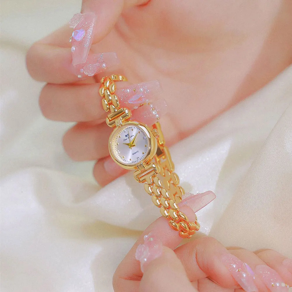 Simple Elegant Womens Watches Gold Wrist Small Bracelet High Quality Ladies Quartz Watches for Girls Dress Gifts 250712