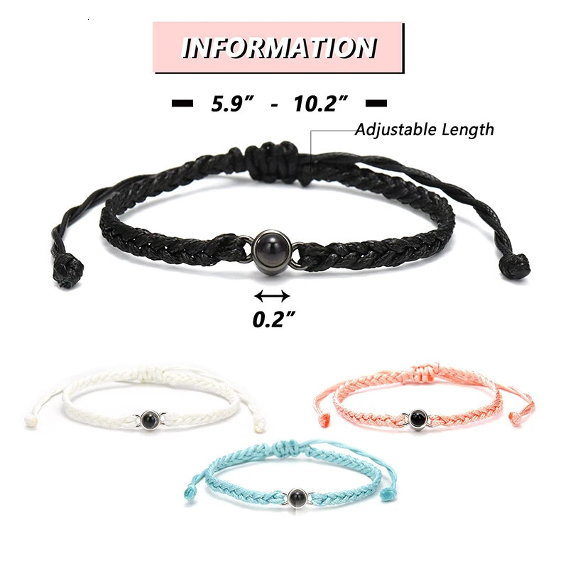 Personalized Po Bracelets Custom Po Projection Bracelet Adjustable Projection Picture Bracelet Jewelry for Women Man 250712