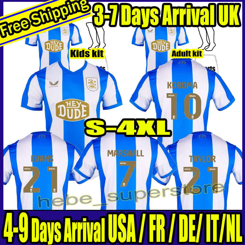 S-4XL 2025 2026 Huddersfield Town 25 Soccer Jerseys Home HOGG RHODES 9 HEADLEY 48 KOROMA 10 DIARRA 35 Men Camisetas Futbol Maillots De Foot KASUMU 1