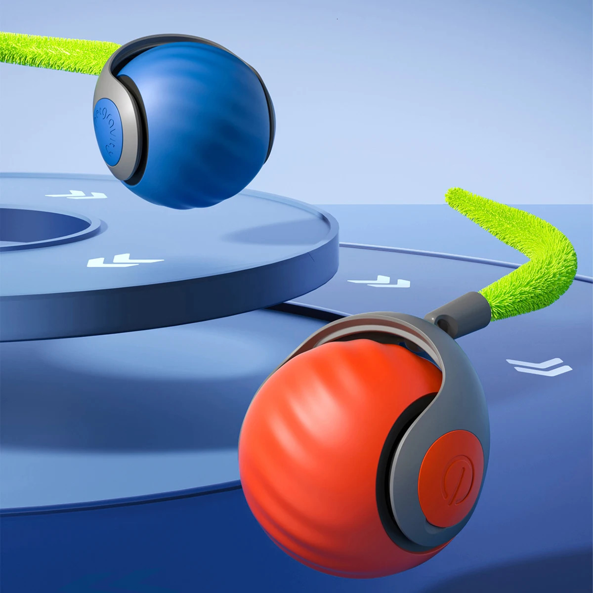Intelligent Speedy Tail 2.0 Automatic Moving Cat Toy Ball with Tail Smart Interactive Cat Toy Ball Two Speed Adjustment 250708