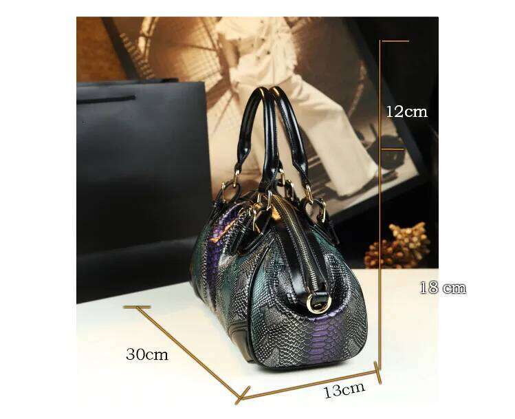 Cowhide Leather Women Handbags Female tassel Serpentine Dumpling portable Tote bag ladies shoulder messenger bags New