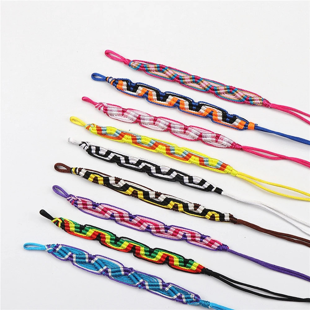 30pcs/lots Multicolor Handmade Braided Cotton Rope Bracelets For Men Women Adjustable Bangles Jewelry 20 Style Free Choose 250712