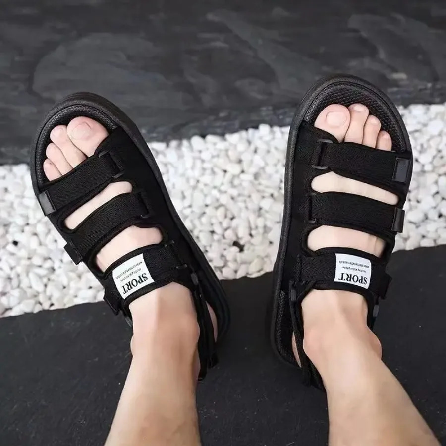 2025 Sandals Summer Mens Sandals Slippers Non-slip Waterproof Wading Shoes Beach Flip-flops Soft-soled Slippers Mens Shoes 250708
