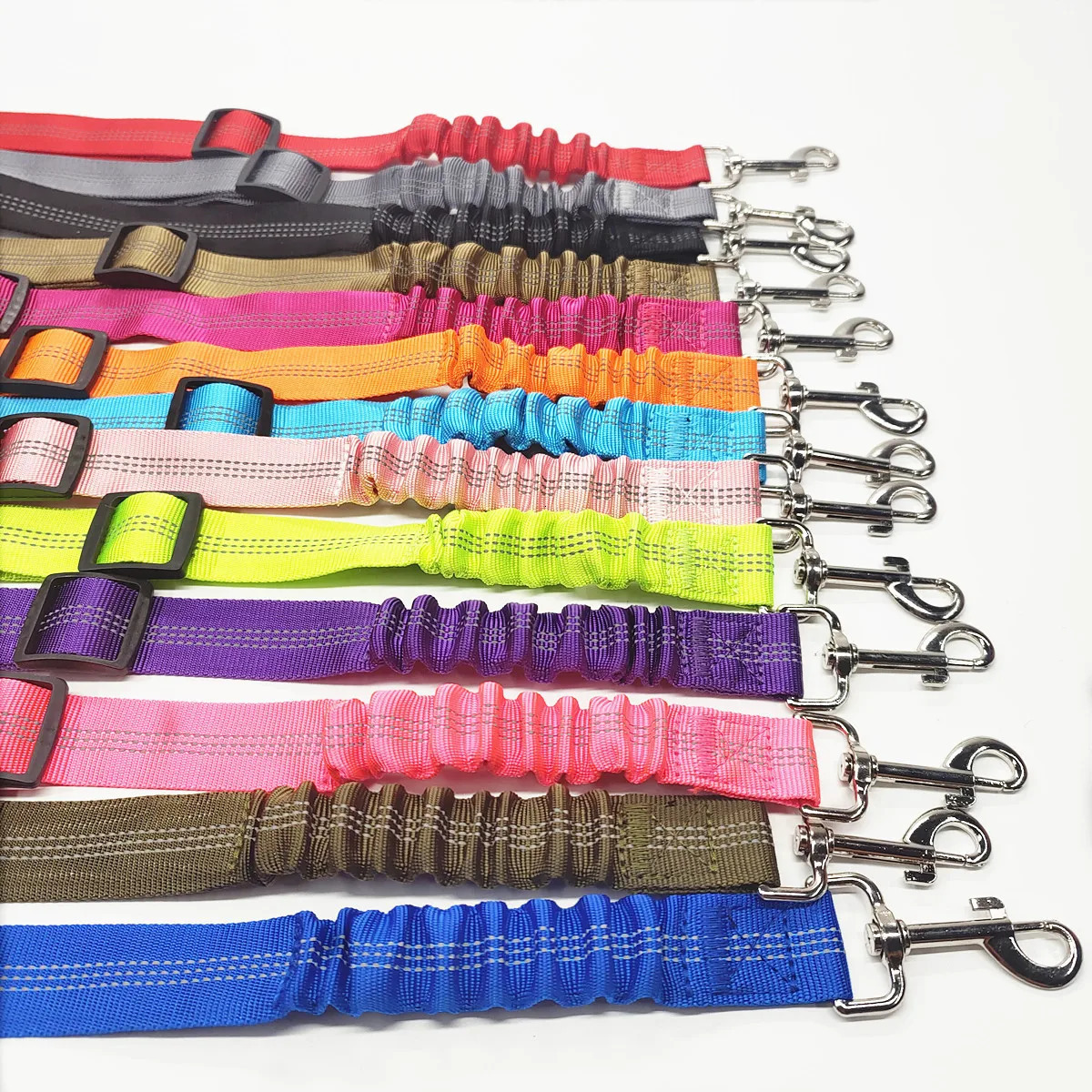 Adjustable Dog Car Seat Belt Harness for Dogs Nylon Reflective Cushioning Elasticity Car Travel Dog Accessories for Dogs 250709