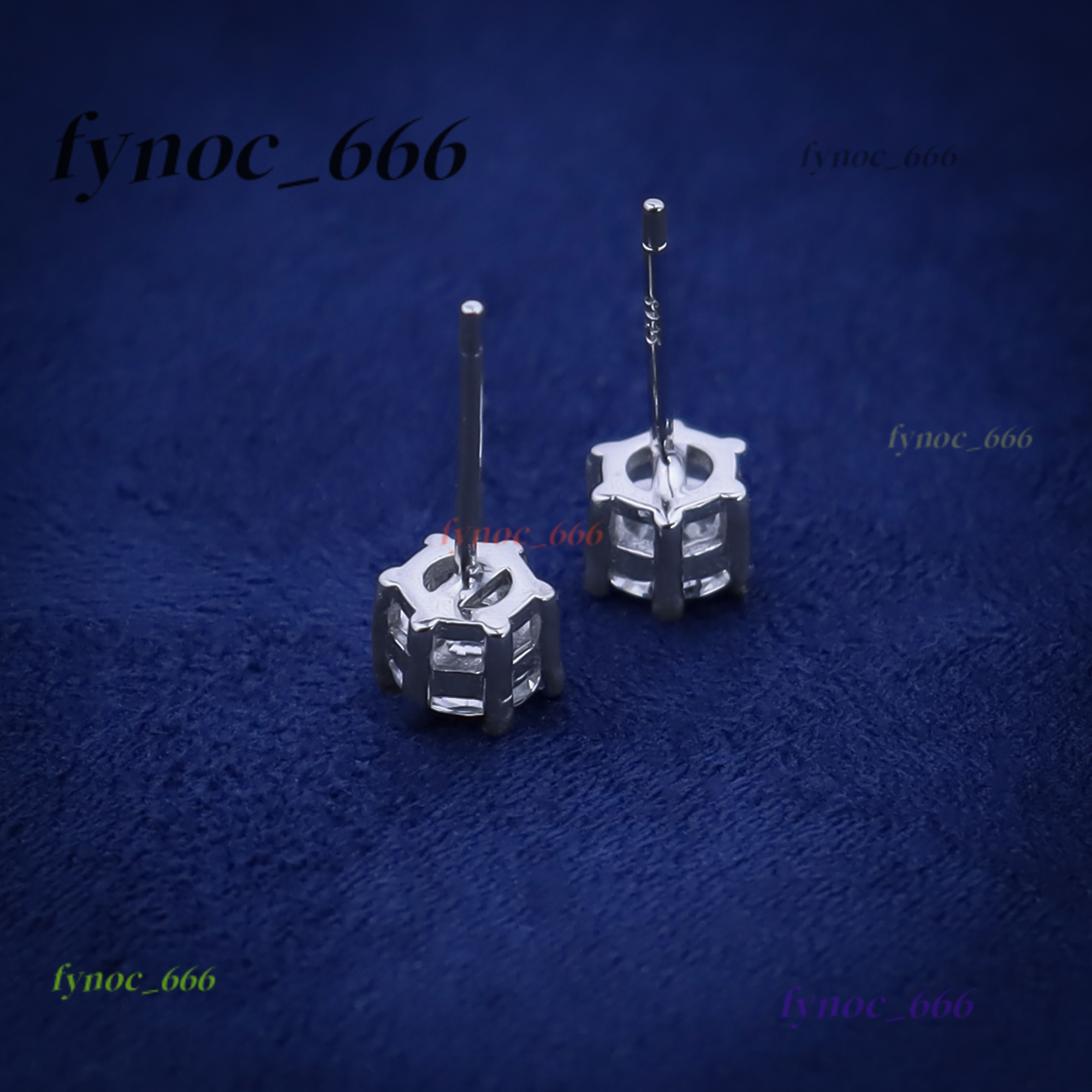 Fancy Big Round 6 Prong Setting Stud Earring Iced Out Women Men S925 Silver for Making Vvs Miossanite Iced Out