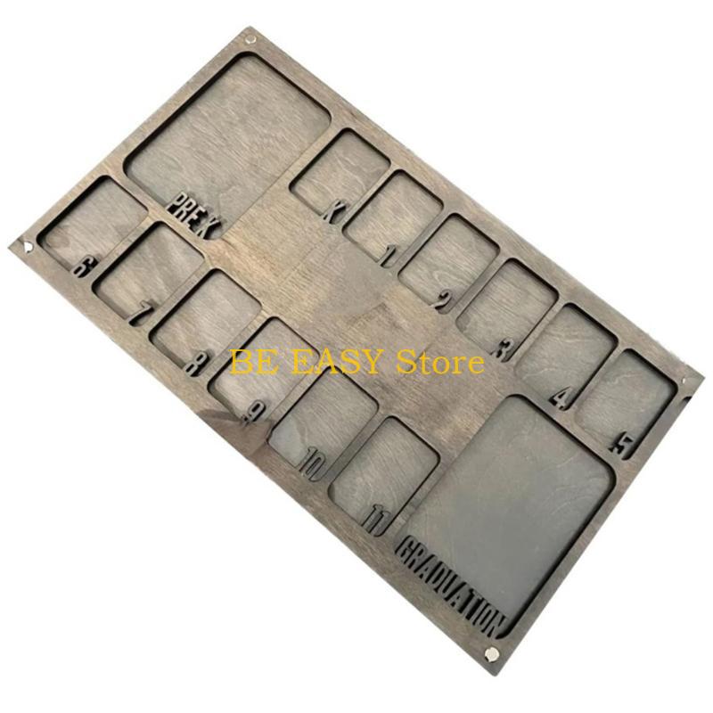 E28F Personalizing School Years Photo Pre-K to 12 Wooden Keepsakes for Kids Graduation Gift Memory Frame H260306