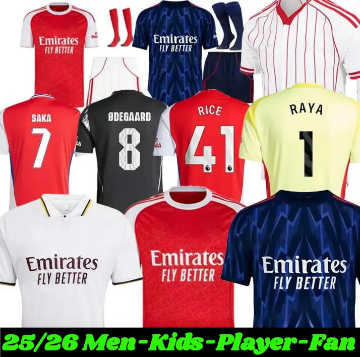 24 25 26 ODEGAARD HAVERTZ RICE SAKA soccer jerseys SALIBA NKETIAH ARsENal jerseys Fans Player version 2024 2025 football kits shirt Men Kids boys sets youth tops