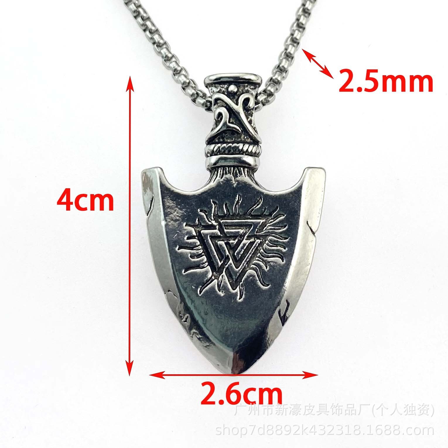 Luxury Jewelry Designer Jewelry European And American Stainless Steel Necklace Jewelry Retro Nordic Arrow Alloy Pendant Hip Hop Men's Necklace Tr