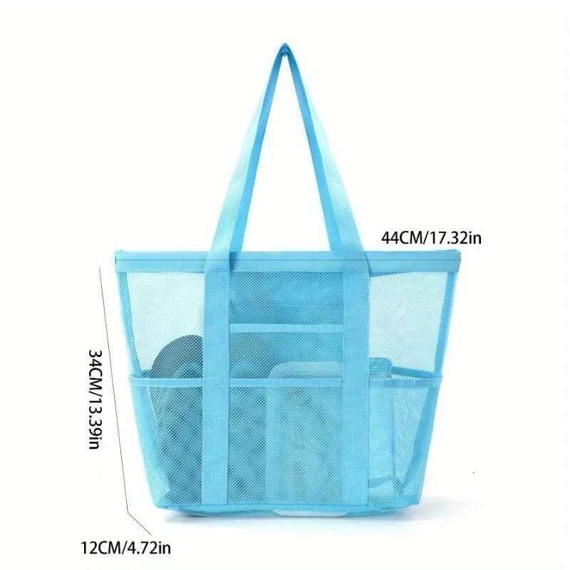 Large Mesh Oversized Waterproof Swim Bag With Separate Wet Pocket Multi Purpose Travel For Beach Tote