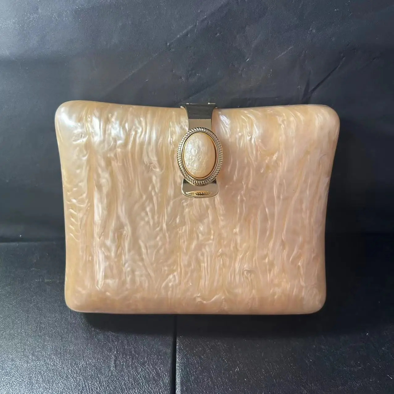 Pearl Women Acrylic Evening Bags Lady Solid White Clutch Purse Vintage Party Prom Cute Casual Handbags 250708