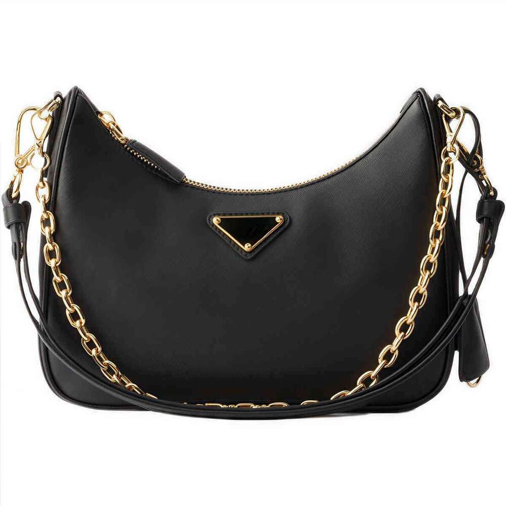 Women's Fashion Shoulder Bag with Detachable Chain and Handle, Women Underarm Bag, Compact Stylish Design for Daily Wear and Outings in Black