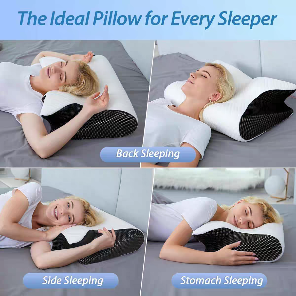 Butterfly Sleep Memory Neck Pillow Slow Rebound Comfortable Memory Foam Sleep Pillow Cervical Orthopedic Neck Massage Bed Pillow