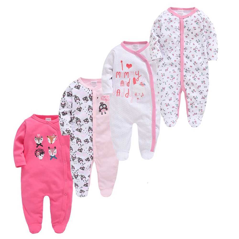 3/4 Pieces a Lot Kavkas Baby Boy Rompers Newborn Cotton Girls Clothes Long Sleeve Summer Soft Jumpsuit O-neck 0-12m Onesie Clothing Z250712