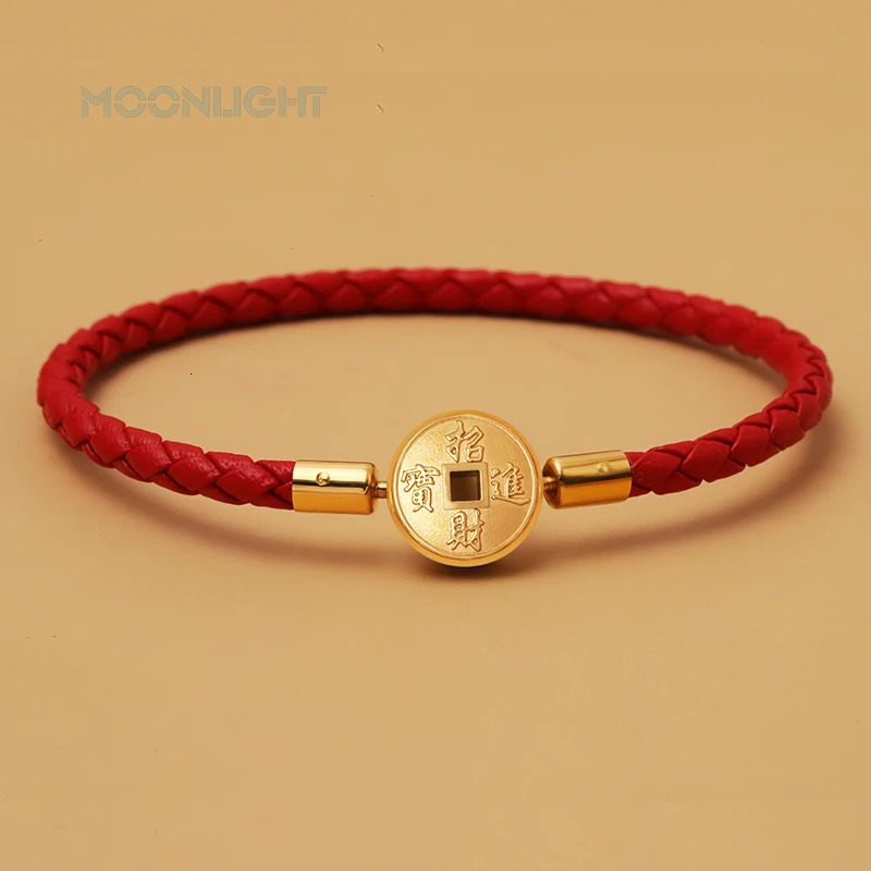 Vintage Gold Color Coins Bracelet for Women Genuine Braided Leather Bracelet 9 Colors Fashion Accessories Female Jewelry Gifts 250712