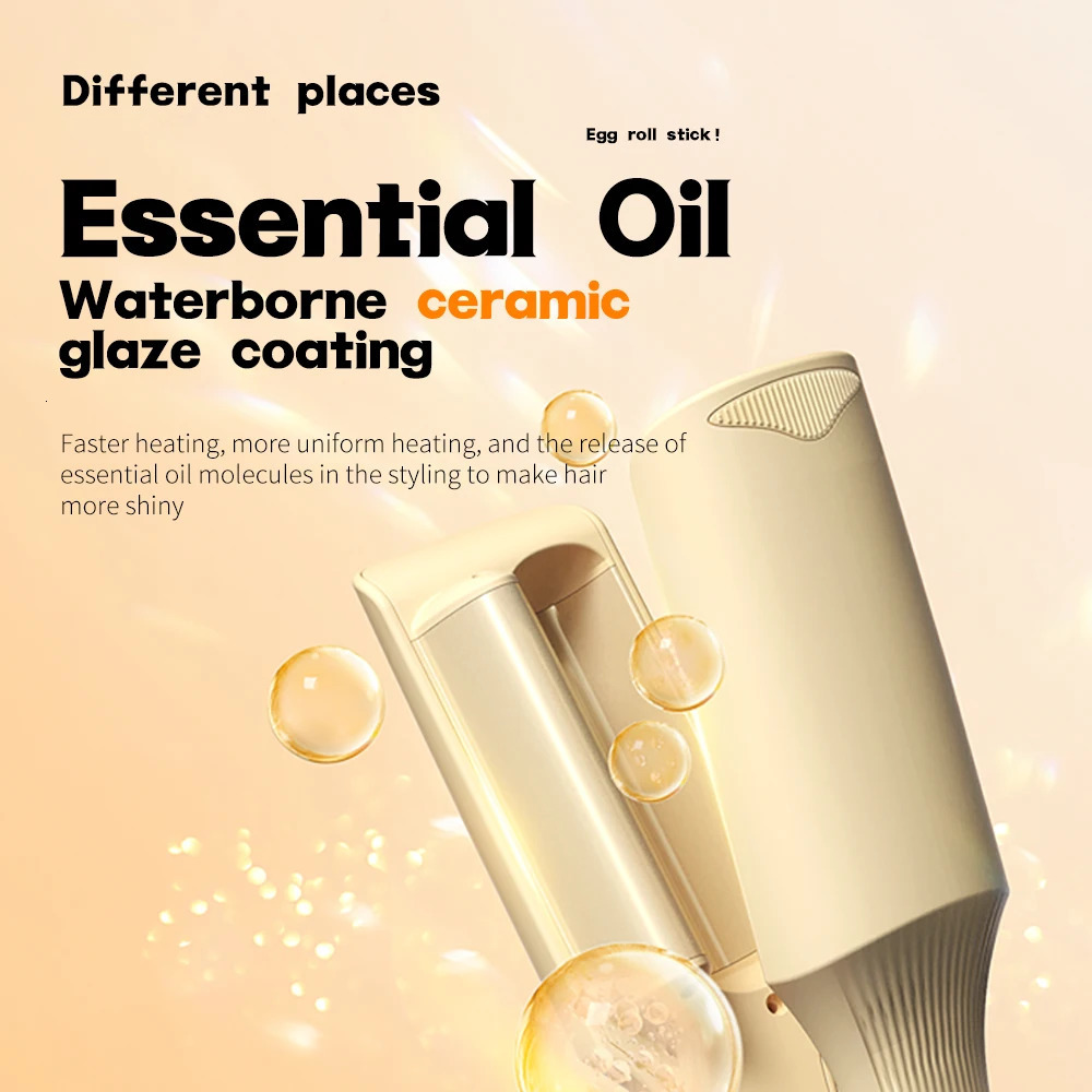 32mm Hair Wave Curling Iron Professional French Egg Roll Hair Curler Corrugated Wavy Styler Fast Heating Volumizing Styling Tool 250712