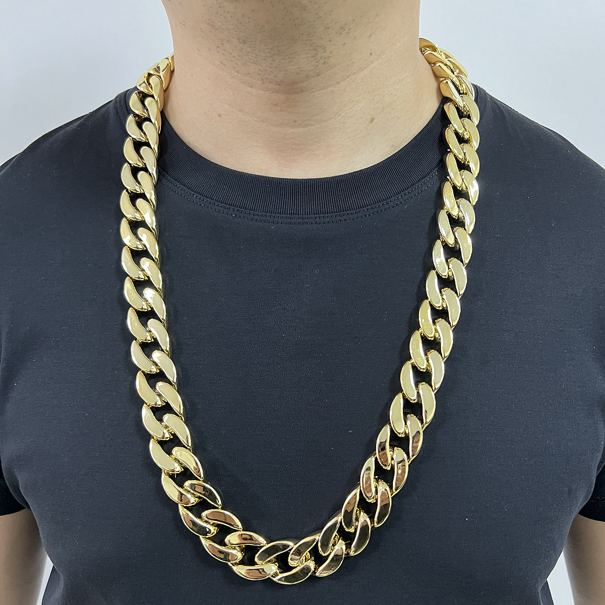 Luxury Jewelry Designer Jewelry European And American Cross-border New Style Encrypted Zircon Long Exaggerated Chain Full Zircon Hiphop Personality Hi