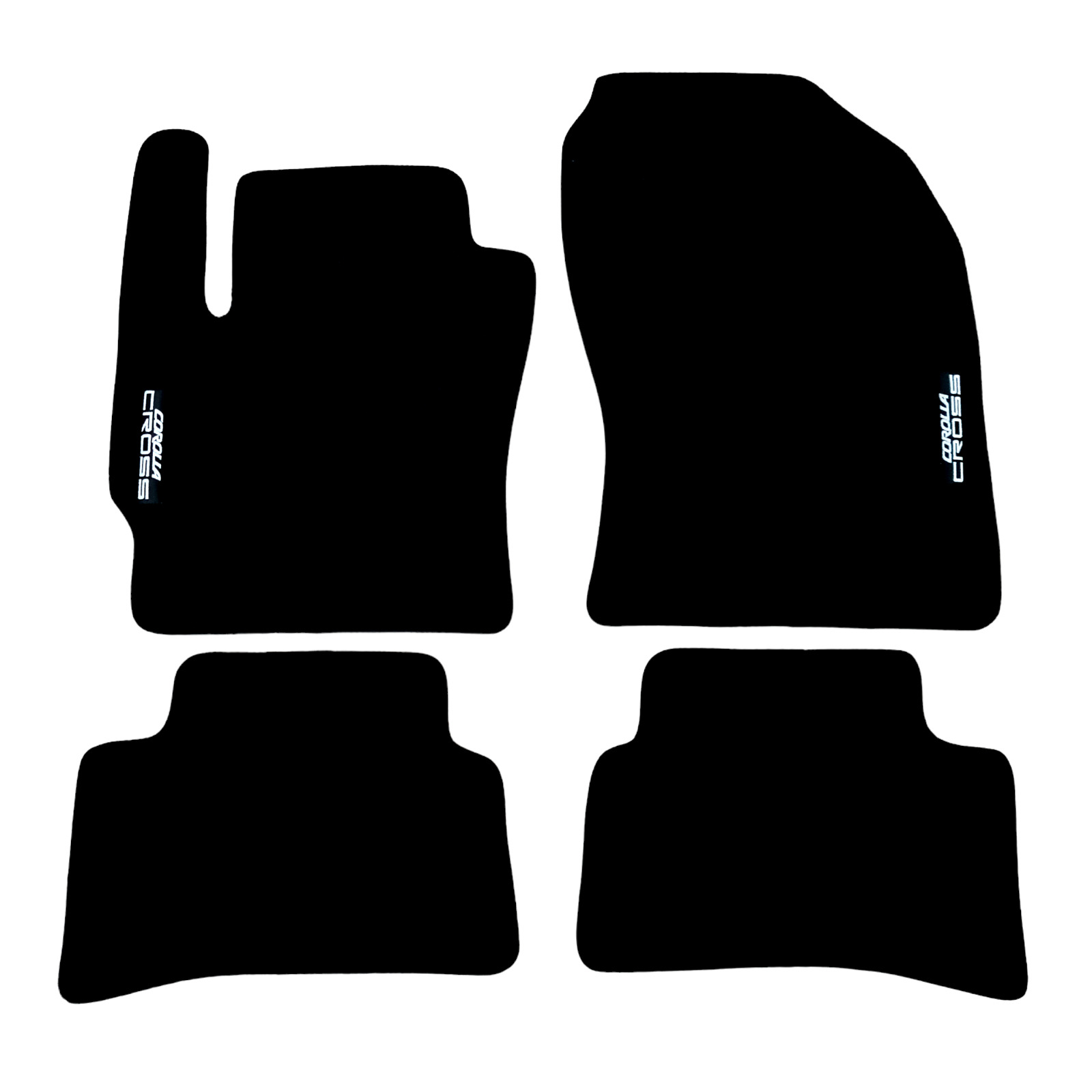 Car Floor Mats For Toyota Corolla CROSS Velour Waterproof Black Carpet Rugs New