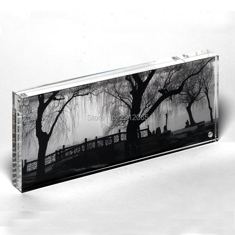 Yakri Clear Acrylic Perspex Sandwich Picture Frame with , 4x10 in, PF003-1 H260306