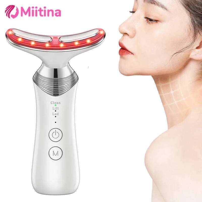 EMS Neck Face Beauty Device Facial Hine Skin Tighten Reduce Double Chin Anti Wrinkle Remove Lifting Skincare Massager