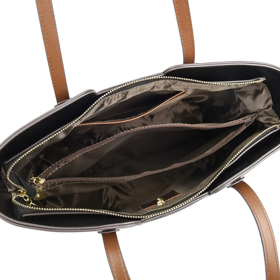 Women High Quality Leather Shoulder Bags Elegant Designer Ladies Luxury Handbag Purse Casual Tote Sac Commuting Shopping Bag