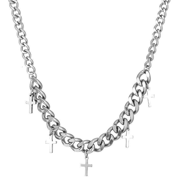 Luxury Jewelry Designer Jewelry European And American Cross-border Hip-hop Niche Chain Cross Necklace Men's Light Luxury Fashion Accessories Whol