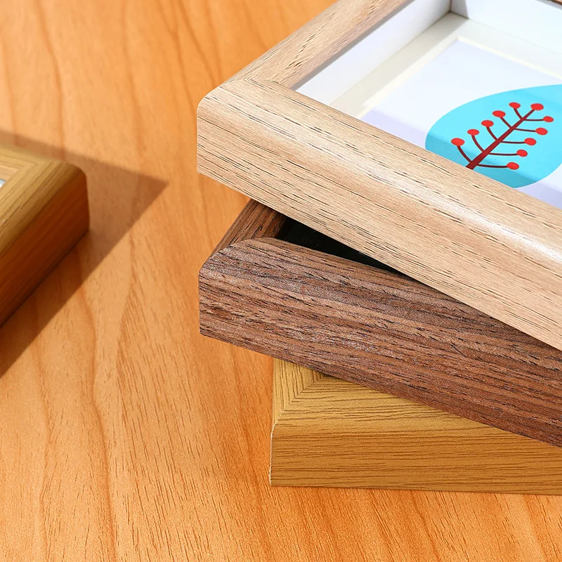 Wooden Square Photo Stand, Storage Frames for Wedding Party, Picture Frame, Home Decor Gift, 10x10cm, 20x20cm H260306
