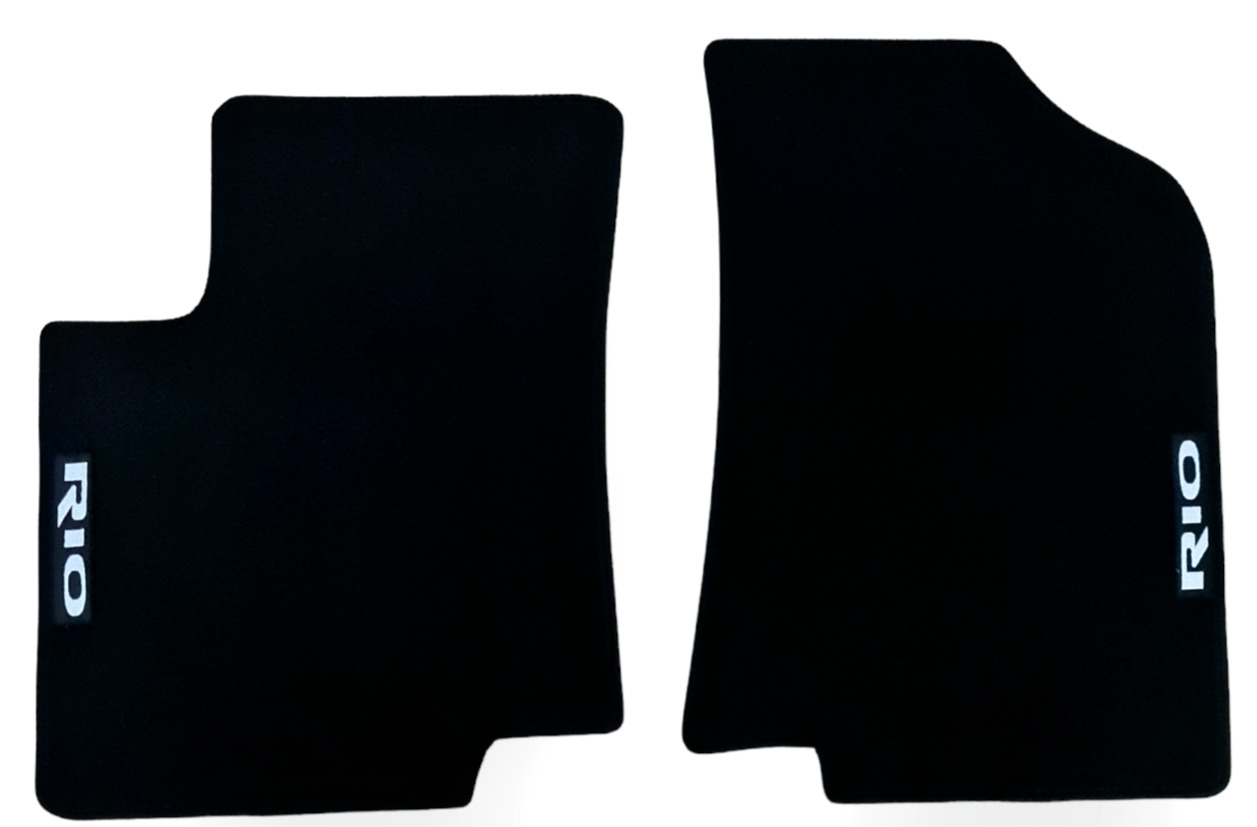 Front Car Floor Mats Velour For Kia Rio Waterproof Black Carpet Rugs Auto Liners