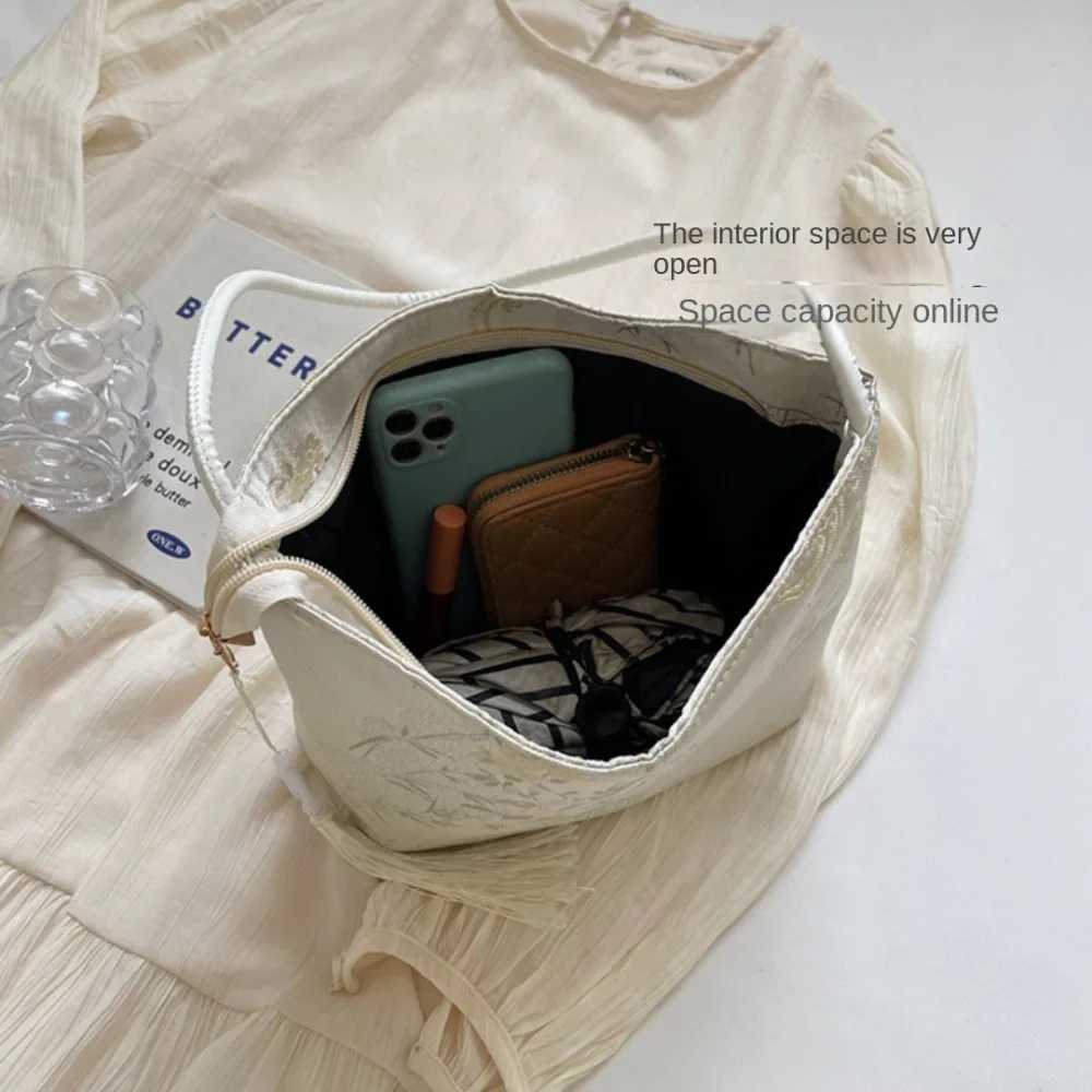 Trendy New Chinese Style Shoulder Bag Portable Women Handbags Large Capacity Bucket Bag Messenger Bag