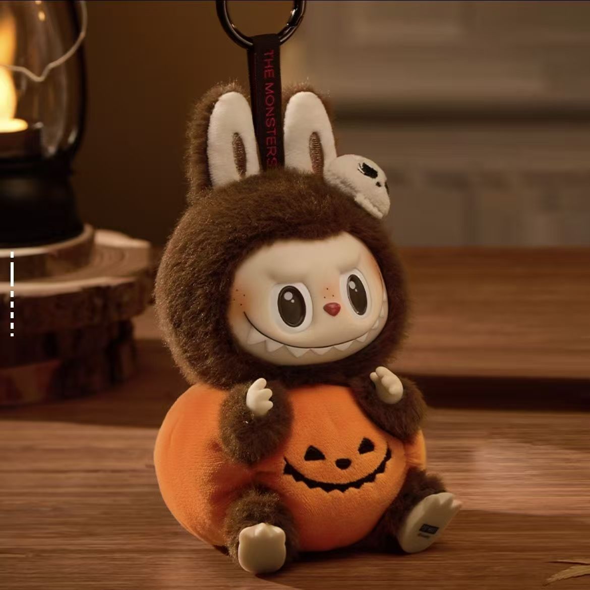 Labubu Toys Bag Pendant Halloween Vinyl Sitting Pumpkin Carnival Plush Keychain Cute Peripheral Kids Gifts Replica Z250208 Free shipping