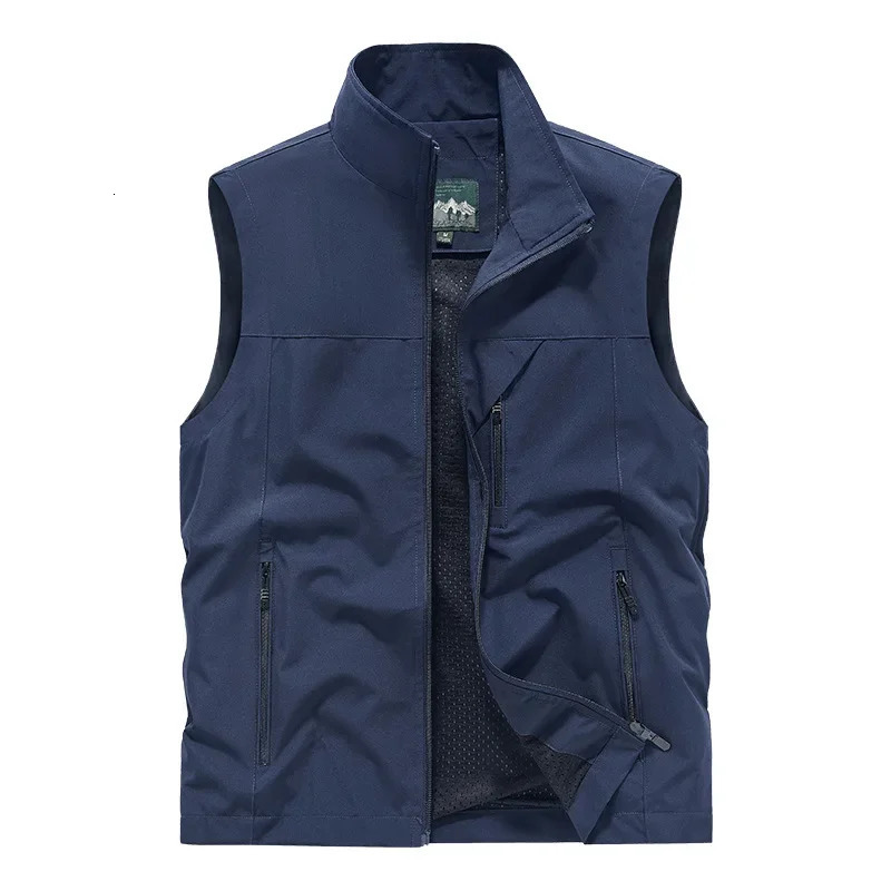 Men Spring Vest Outdoor Tactical Mens Sleeveless Waistcoat Multiple Pockets Plus Size Male Fishing Outwear 250707