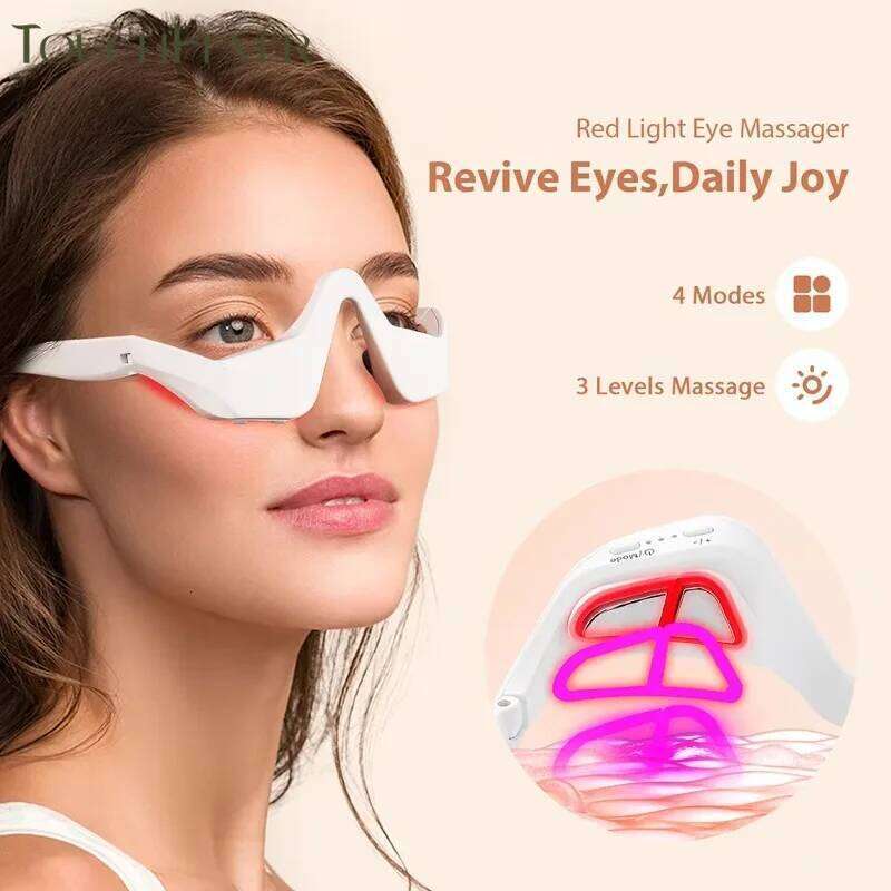 Rechargeable Microcurrent Massager For Dark Circles Anti-Aging Lightweight Electric Eye Care Glasses Brightening