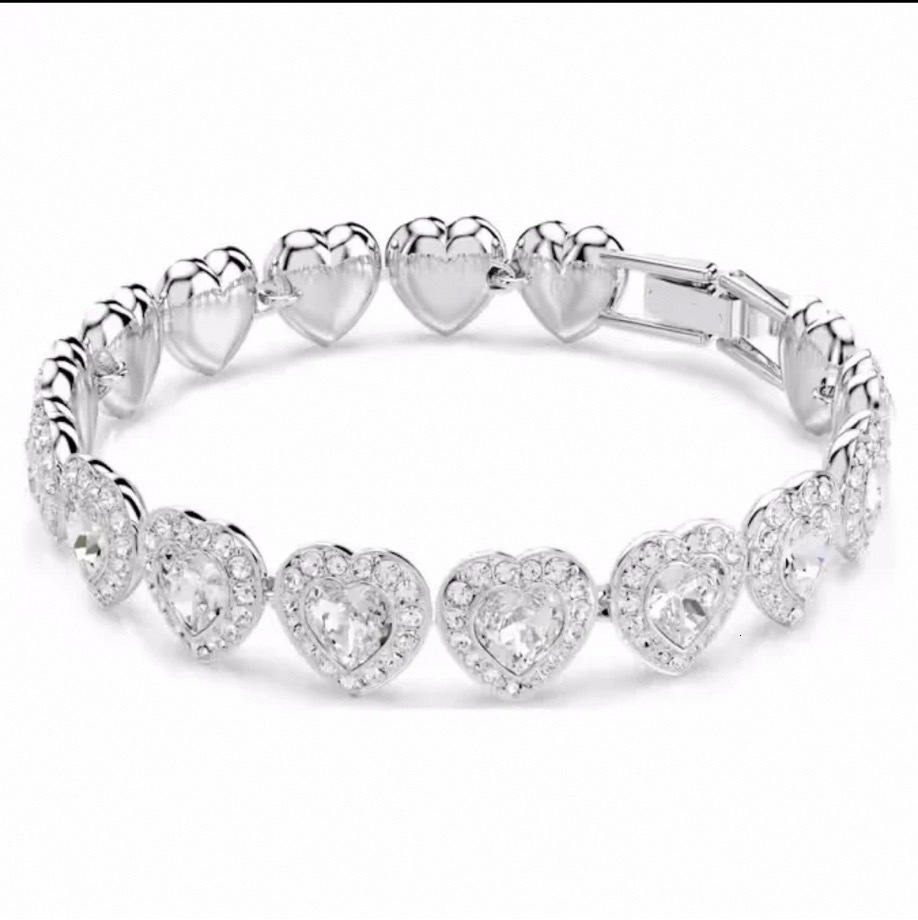 Luxury Jewelry Designer Jewelry Shijia New Heart-shaped Full Diamond Necklace Collarbone Chain Cross-border Hot-selling Luxury Fashion Sparkling Full 