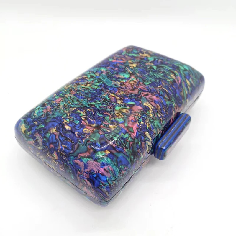Womens Handbag Acrylic Evening Bags Navy Blue Vintage Colorful Sequins Clutch Purse Party Prom Casual Shoulder Crossbody 250708
