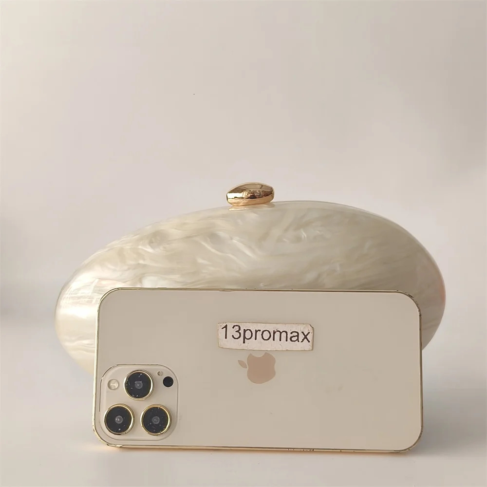 Oval Marble Beige Shell Acrylic Elegant Lady Evening Bag Cute Handbag Wedding Lady Girl Female Mini Purse 250708