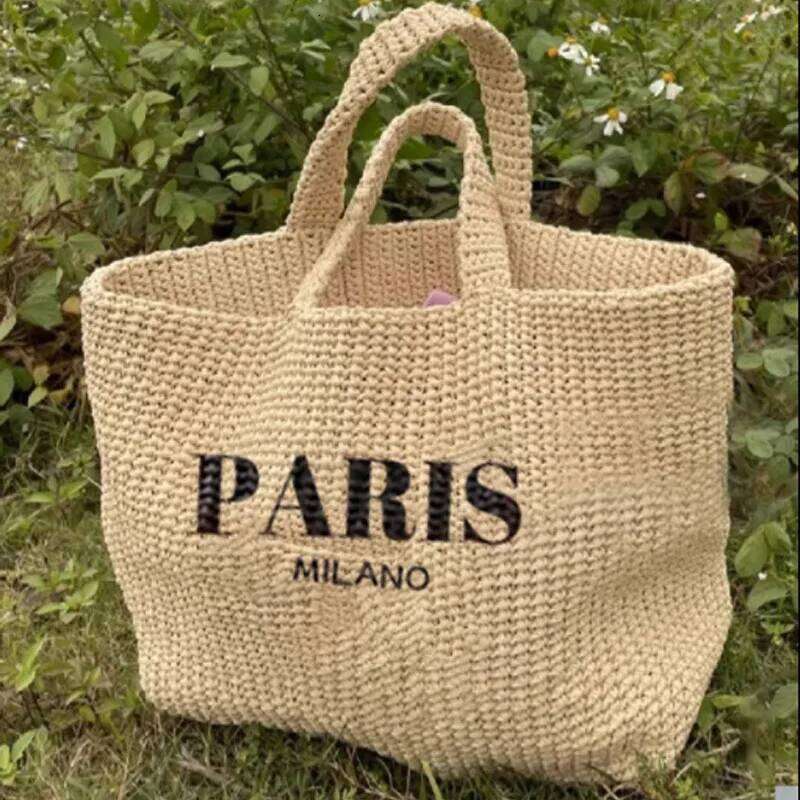 New Brand Woven Straw Bags Tote Strip Spain Bohemia Beach Designer Shoulder Bag Totes
