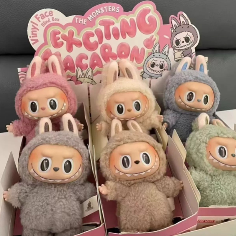 labubu doll clothes The Monsters - Delicious Macaron Vinyl Blind Box, Randomly Designed Action Doll Collection Toy Home Decoration, Single Box