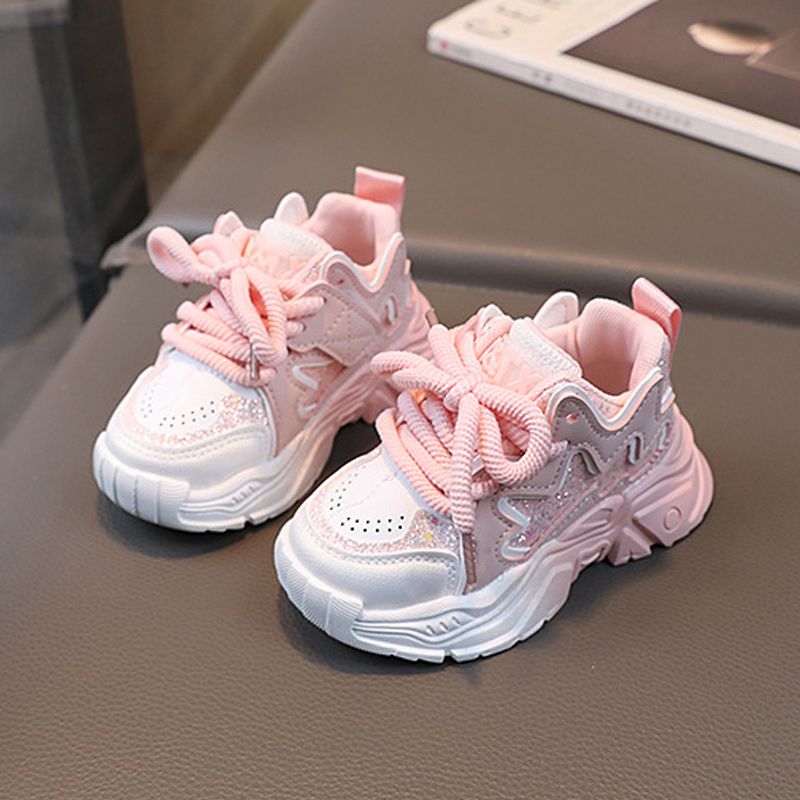 Baby Toddler Shoes for Girl PU Leather Kid Casual Sneakers Non-slip Purple Color Children Girls New Sport Shoes Non-slip Running Trainers Shoes Sizes 