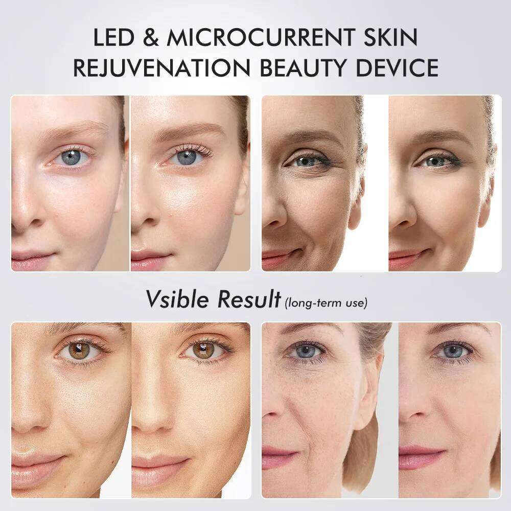 6 In 1 Age Glow Booster Beauty Device Facial Skin Tools Anti Aging Microcurrent Lift Face Care