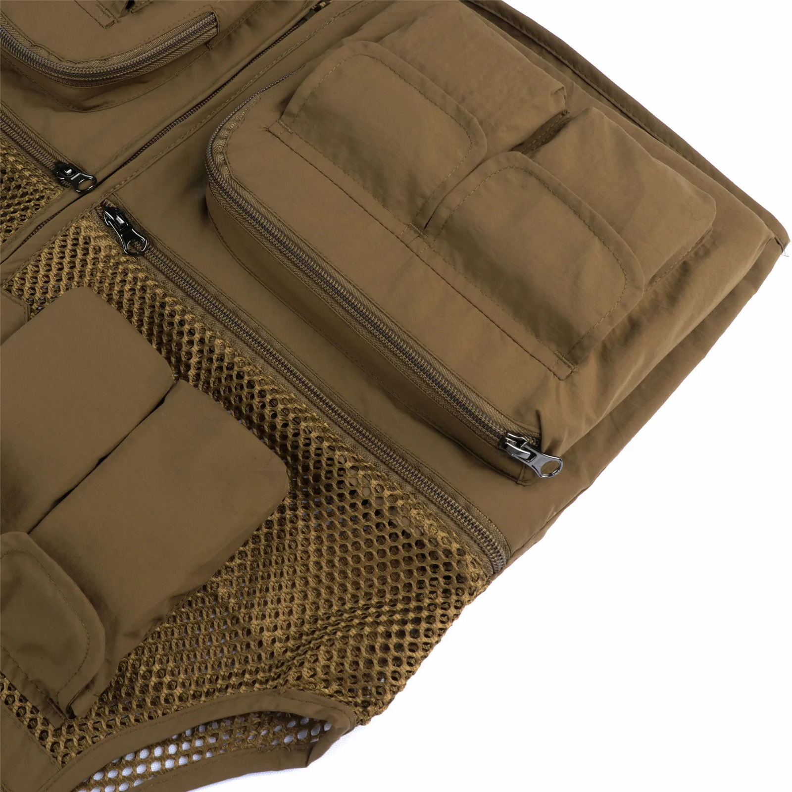 Mens Vest Tactical Webbed Gear Coat Summer Pographer Waistcoat Tool Many Pocket Mesh Work Sleeveless Jacket Male 250710