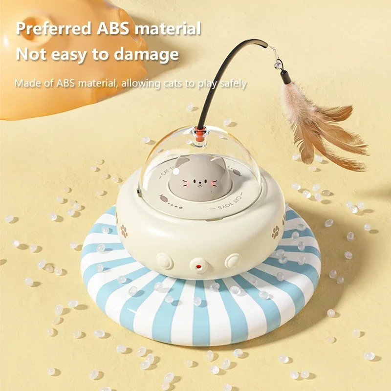 Intelligent Cat Toy Red Dot Laser with Rainbow Light Obstacle Avoidance USB Charging Automatic Standby Bionic Cat Teaser 250708