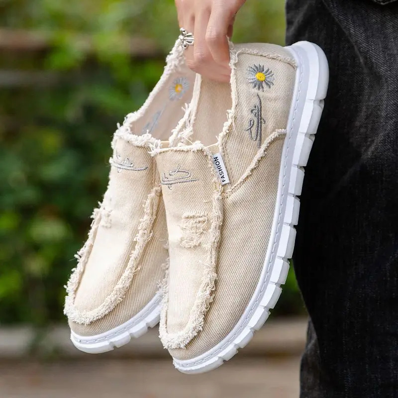 Fashion Print Canvas Shoes Men Breathable Light Sports Shoe Old Beijing Men espadrille shoes Male Casual Sneakers 250712